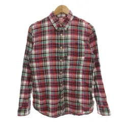 ハリウッドランチマーケット HOLLYWOOD RANCH MARKET ボタンダウンシャツ BD 2 チェック柄 長袖 赤 レッド 緑 グリーン /NU ■GY58
