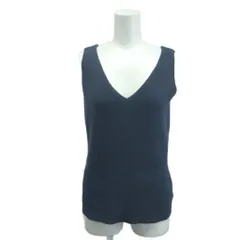 B&Y ユナイテッドアローズ BEAUTY&YOUTH ビューティー&ユース ニット セーター F 青 ブルー Vネック ノースリーブ 無地 /NP ■ECB001