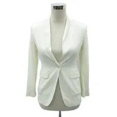 トゥモローランドコレクション TOMORROWLAND collection テーラードジャケット ミドル丈 上着 38 M オフホワイト シングルブレスト /SY19 ■ECA001