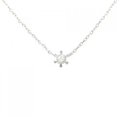 pt750ダイヤモンドネックレス(ペンダントヘッドk18.ダイヤ0.14ct