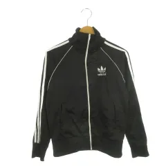 アディダス adidas EQUIPMENT ジャージ ジャケット スポーツ ライン トレフォイルロゴ S 黒 ブラック /AH3 ■ECA002