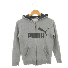 プーマ PUMA パーカー ジャケット スポーツウエア 子ども服（男の子用） 140 グレー 長袖 フルジップ /AH39 ■ECD003