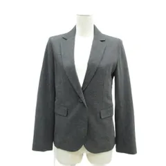 コムサイズム COMME CA ISM テーラードジャケット 上着 ミドル丈 L チャコールグレー /HO24 ■ECD001