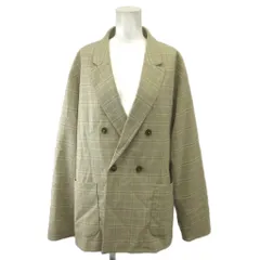 レイジブルー RAGEBLUE ジャケット 上着 L ベージュ チェック柄 ダブルブレスト 長袖 /RN ■ECA003