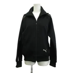 プーマ PUMA トラックジャケット ジャージ 黒 ブラック 長袖 スタンドカラー サイドライン ジップアップ /PP ■ECA003