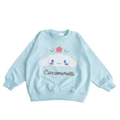 新品 [Sanrio] トレーナー シナモロール スパンコール ガールズ サックス 110