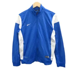 ナイキ NIKE スポーツウエア ジャージ ブルゾンジャケット ミドル丈 XL 青 ブルー スタンドカラー /SM28 ■ECA002