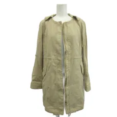 エニィスィス エニシス anySiS ノーカラーコート アウター ミドル フード レース ジップアップ 1 ベージュ /XZ ■ECE003