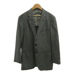 タケオキクチ TAKEO KIKUCHI テーラードジャケット ウール シルク混 シングル 2B 背抜き ストライプ 4 グレー /XZ ■ECC002