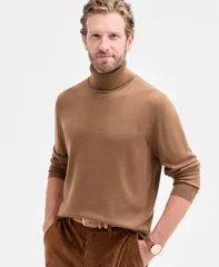 クラブルーム メンズ アウター ニット・セーター タートルネック ウール セーター Club Room Mens Merino Wool Blend Turtleneck Sweater Fawn Heather ヘザー