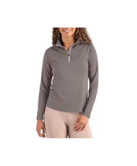 カッターアンドバック レディース アウター ジャケット・ブルゾン ハーフジップ Cutter Buck Womens Coastline Epic Comfort Recycled Quarter Zip Elemental grey グレー