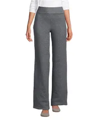 ランズエンド レディース ボトムス カジュアルパンツ ストレート パンツ フリース Lands End Womens Serious Sweats High Rise Fleece Lined Straight Leg Pants Charcoal heath