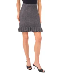 セセ レディース ボトムス スカート フリル ミニ CeCe Womens Ruffle Edge PullOn Mini Skirt Medium Heather Gray グレー