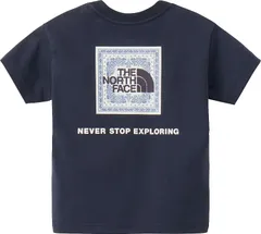 ザ・ノース・フェイス THE NORTH FACE アウトドア ショートスリーブバンダナスクエアロゴティー ベビー 赤ちゃん 子ども 半袖Tシャツ トップス 夏 UVカット 紫外線 ボタン 親子コーデ おそろい ペアルック  NTB32 UN アーバンネイビー