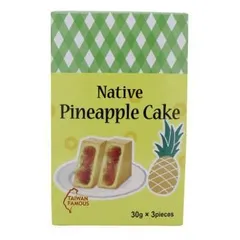 フジフードサービス 台湾 竹葉堂 フルーツケーキ パイナップルケーキ 90g (3個) 24袋のサムネイル