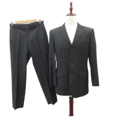 コムサデモードメン COMME CA DU MODE MEN スーツ セットアップ 上下 テーラードジャケット ミドル丈 シングルボタン 総裏地 スラックスパンツ ロング丈 3 黒 ブラック /SM40 ■ECA001