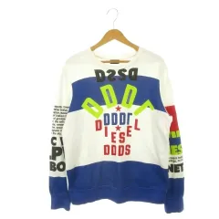 ディーゼル DIESEL トレーナー スウェット 子ども服（男の子用） 14 白 ホワイト 長袖 ラウンドネック グラフィックプリント /AH42 ■ECE003