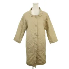 メルローズ MELROSE CLAIRE ワンピース ベージュ 無地 ラウンドカラー 七分袖 /AH34 ■ECA001