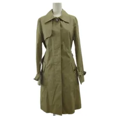 23区 オンワード樫山 トレンチコート アウター ロング 背抜き 比翼ボタン ベルト付き 38 ベージュ /XZ ■ECE003