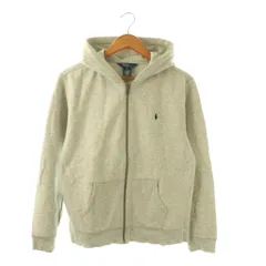 ポロ バイ ラルフローレン Polo by Ralph Lauren パーカー XL グレー 長袖 ロゴ刺繍 ジップアップ /GP ■ECD002