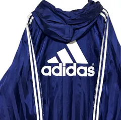 スポーツ 古着 90s - 00s OLD adidas オールド アディダス フーディ 万国旗タグ FIFA サッカー プルオーバー パフォーマンスロゴ y2k ナイロンジャケット XL