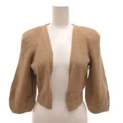 フォクシーニューヨーク FOXEY NEW YORK デイリーパフボレロ カーディガン ニット 羽織り 40 茶 ブラウン /FF ■GY62