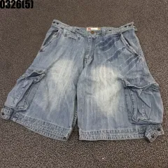 デニム カーゴ ハーフパンツ ウォッシュ 0326