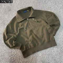 ポロラルフローレン ハーフジップアップ スウェット カーキ s 0326