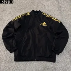 アディダス ブラック/GOLD 3本線 ウィンドブレーカー ジャケットs 0327