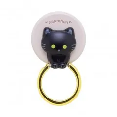ねこちゃんのスマホリング くろ RING-NEKO01