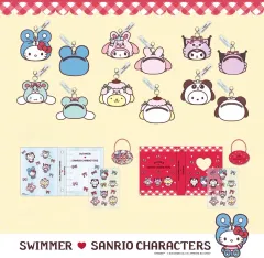 (予約) サンリオ swimmer マスコット FACE ポーチ チャーム ステッカー ノート