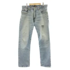 ポロ ラルフローレン POLO RALPH LAUREN デニム ジーンズ 29×30 ライトブルーデニム ウォッシュ加工 ダメージ加工 長ズボン /DU ■ECC002