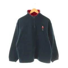 ポロ バイ ラルフローレン Polo by Ralph Lauren フリースジャケット 上着 M 紺 ネイビー ハーフジップ 長袖 ロゴ刺繍 /GP ■ECD002