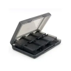 【数量限定】(ブラック) 持ち運び 携帯型 タッチペン メモリーカード 全28点収納可能 コンパクト カード22枚収納 ソフトケース カセットケース DS・3DS