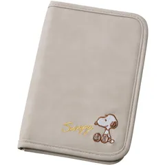 【人気商品】収納 (BONFORM) スヌーピーエレガンス マルチケース サイズ:132×200×10mm ボンフォーム カラー:アイボリー 7243-32IV