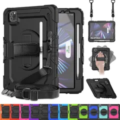 新品 「内蔵スクリーンプロテクター」Doo iPad Pro 12.9 ケース iPad Pro ショルダーケース 12.9インチ第6/5/4/3世代対応 耐衝撃 カバー ペン収納付き Pencil2対応 360°回転キックスタンド 手持ちバンド ショルダー 