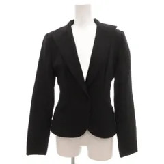 コムサイズム COMME CA ISM テーラードジャケット ウール M 黒 ブラック 無地 長袖 /SC ■ECF001