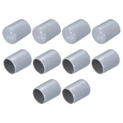新品 uxcell 10個 ゴムキャップ エンドキャップ 15mm IDビニール丸い エンドキャップ カバースクリュースレッドプロテクターグレー