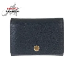 美品 LOUIS VUITTON ルイヴィトン モノグラム アンプラント アンヴェロップ カルト ドゥ ヴィジット ブラック レザー カードケース 600499【中古】
