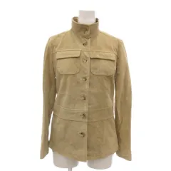 エディーバウアー EDDIE BAUER スエードジャケット XS ベージュ スタンドカラー 豚革 長袖 /NU ■ECF001