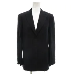 ダナキャランニューヨーク DKNY テーラードジャケット ウール 2 紺 ネイビー 長袖 ノッチドラペル ECG001 /KR ■ECG001