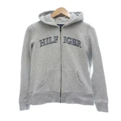 トミーヒルフィガー TOMMY HILFIGER パーカー XS グレー 長袖 フード付き ロゴ刺繍 /SX ■ECG001