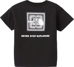 ザ・ノース・フェイス THE NORTH FACE アウトドア ショートスリーブバンダナスクエアロゴティー ベビー 赤ちゃん 子ども 半袖Tシャツ トップス 夏 UVカット 紫外線 ボタン 親子コーデ おそろい ペアルック  NTB32546 K ブラック