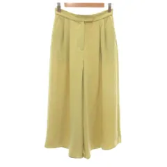 ナチュラルビューティーベーシック NATURAL BEAUTY BASIC ワイドパンツ ガウチョ M フレアシルエット カプリ丈 黄 イエロー /NU ■ECG003