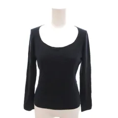 デプレ DES PRES トゥモローランド 美品 ニットカットソー セーター ウール メランジ編み 長袖 1 紺 ネイビー /YJ ■GY06