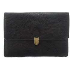 バーバリーズ Burberrys クラッチバッグ セカンドバッグ 黒 ブラック 無地 フラップ 金具留め具 /TQ ■GY12