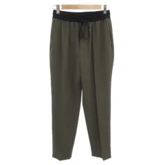 ロートレアモン LAUTREAMONT ジャージータックパンツ 38 カーキ 無地 ドローストリング イージーウエスト /TQ ■GY06