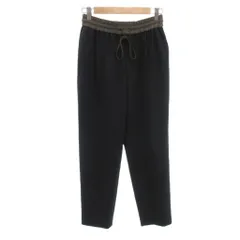 ロートレアモン LAUTREAMONT ジャージータックパンツ 38 紺 ネイビー 無地 ドローストリング イージーウエスト /TQ ■GY06