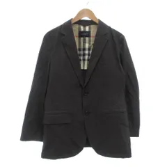 バーバリー ロンドン BURBERRY LONDON テーラードジャケット L シングル 裏地ノバチェック コットン 杢グレー /NU ■GY06