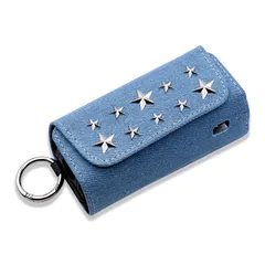 カラビナ付き まとめて収納 i用のカバー iluma マグネット式 製 PUレザー 取り出し持ち運び便利 イルマｉ対応のケース iluma対応 (デニム) 対応アイコスに適合するイルマ用のカバー MOICUU互換ケース